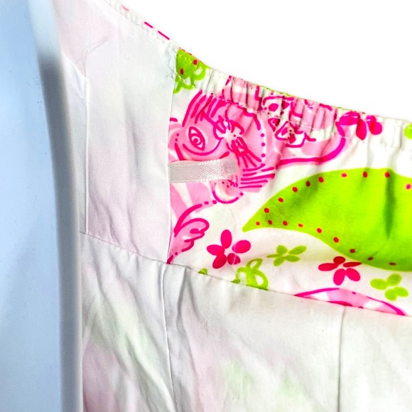 Lilly Pulitzer White Label Pink Blackjack Cat Print Halter Dress Size 2 - Picture 7 of 8